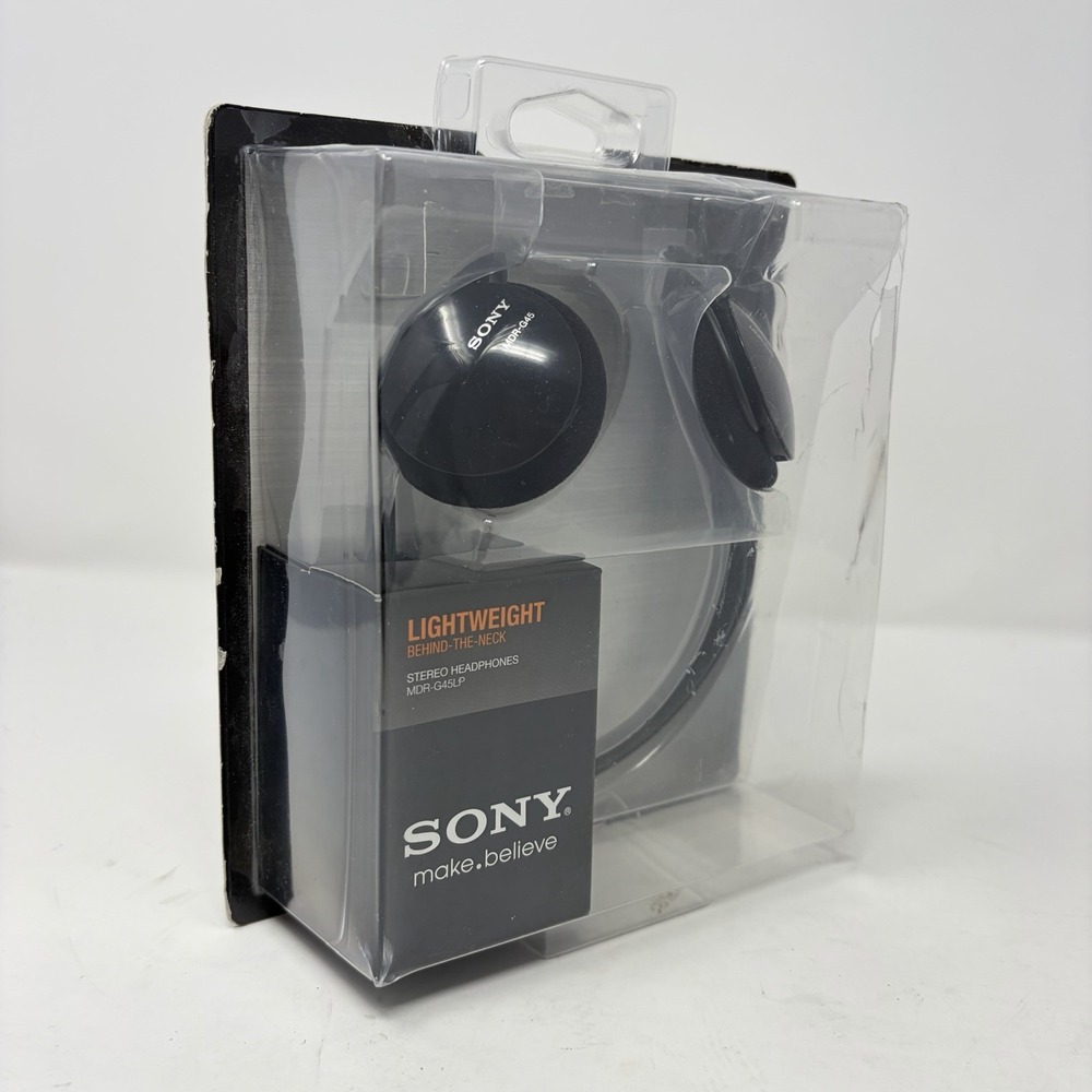 Sony MDR-G45LP Lightweight Behind the Neck Headphones Corded Black Sealed 2009